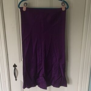 Set Fashion Purple Rain Slip Skirt 10 Silky Viscose Midi Zip Purple, New